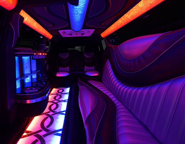 luxurious limo interior