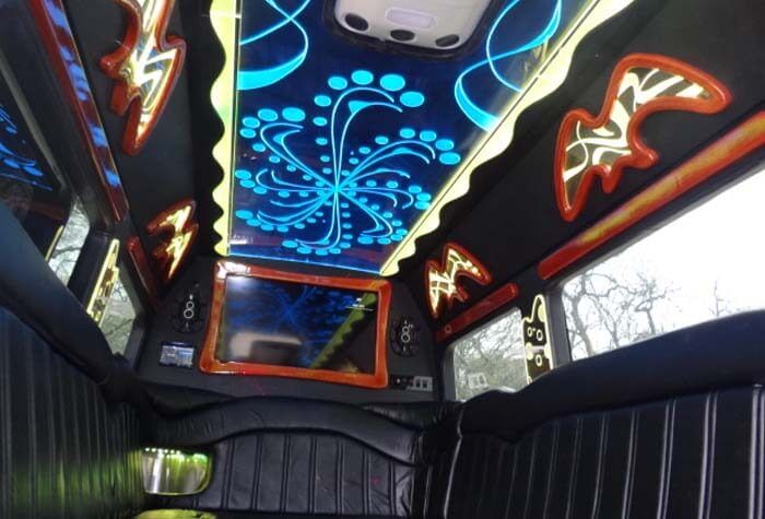 Inside a Mercedes Benz Limo